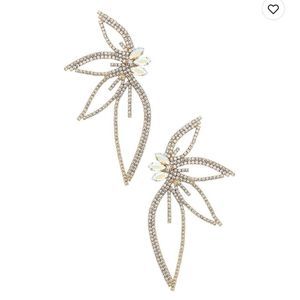 diamond flower earrings #185